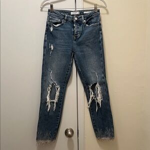 Guess Distressed Boyfriend Jeans in Vintage Blue